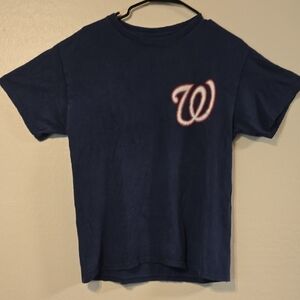 Majestic Washington Nationals Bryce Harper #34 MLB Blue T-Shirt Mens M